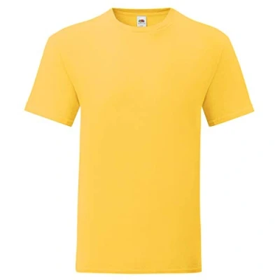 Image of Fruit of the Loom iconic T shirt, sizes S 5XL, Sunflower Yellow, XL