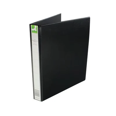 Image of Q Connect Presentation 25mm 4D Ring Binder A4 Black KF01328