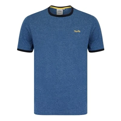 Image of Tokyo Laundry Men&#039;s &#039;Trevor&#039; Grindle Cotton Blend Crew Neck Ringer T Shirt Light Blue