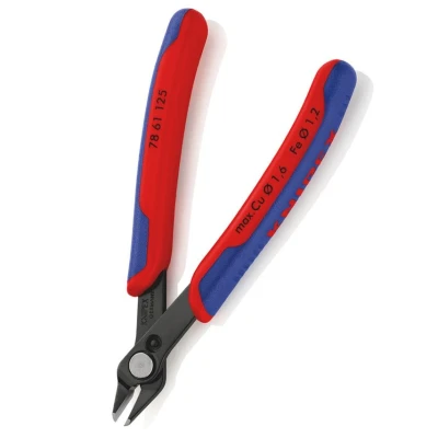 Image of Knipex Electronic Super Knips® burnished, with multi component grips 125 mm (self service card/blister) 78 61 SB