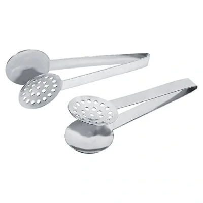 Image of 2Pcs Tea Bag Squeezer Tongs,Stainless Steel Tongs Strainer Holder,Round Teabag Tong Holder Spoon Mini Sugar Clip,No More Burned Fingers on Hot