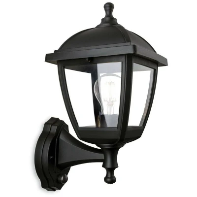 Image of Palma Outdoor PIR Motion Sensor Wall Lamp Black IP44, E27