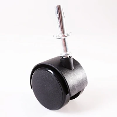 Image of 12x Black Twin Wheel Castors Socket Fixing