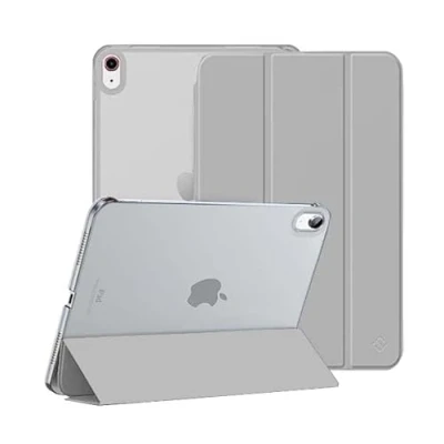 Image of KKTECH iPad 10th Generation Case, Slim Stand Hard Back Shell Cover, Auto Wake/Sleep, Lightweight Durable, for 2022 Model Case 10.9 Inch, (Grey)