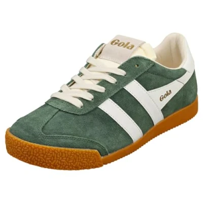 Image of Gola Women&#039;s Elan Fashion Sneakers, Evergreen White, 5 UK
