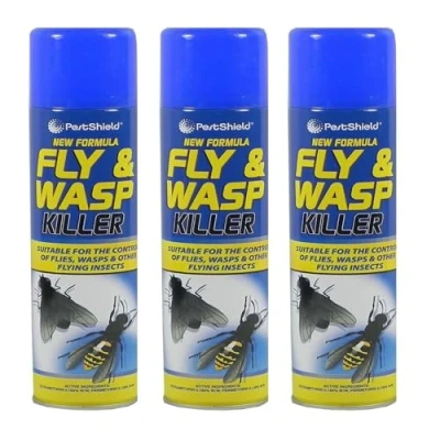 Image of SDMAX Fly &amp; Wasp Insect Killer Spray, Mosquito Fast Acting, Versatile Suitable for the Control of Flies, Wasps and Other Flying Insects, 300ml (3 Pcs)