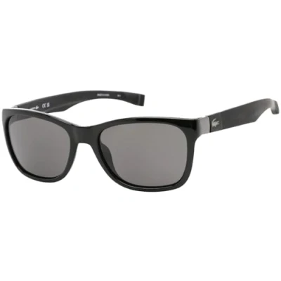 Image of Lacoste Wayfarer Style Sunglasses in Matte Black 54 Grey