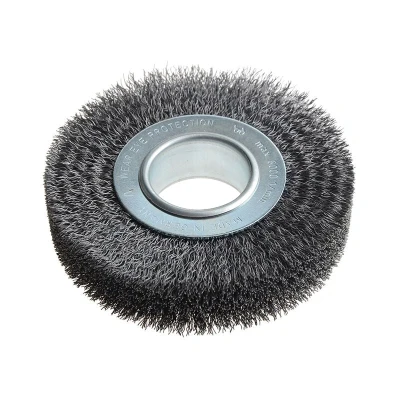 Image of Lessmann Wheel Brush D125mm x W29 31 40 Bore Set 2 Steel Wire 0.30
