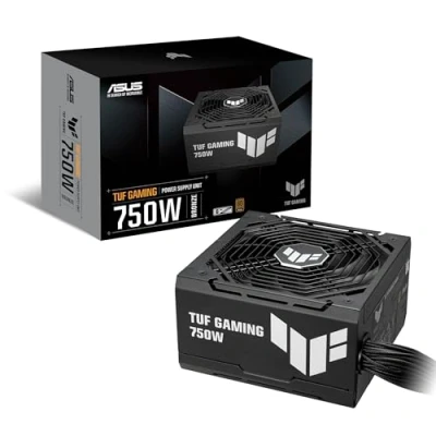 Image of ASUS TUF Gaming 750W Bronze PSU (Power Supply, 80 PLUS Bronze, Military grade Certification, Dual ball Fan Bearings, Protective PCB Coating, Axial tech Design, 0dB, 6 year warranty)