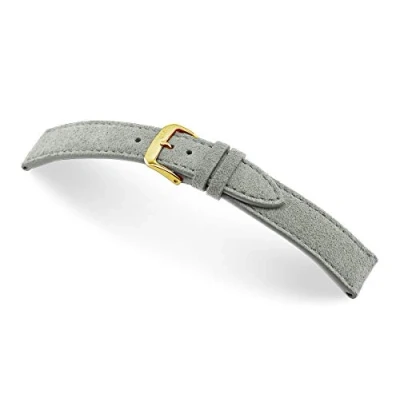 Image of RIOS1931 Franklin 22mm Vintage Velour Classic Watch Strap Handmade in Germany Grey