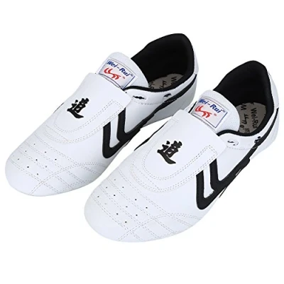 Image of Taekwondo Shoes, Lightweight Shoes Boxing Kung Fu Taichi Martial Arts Sneaker for Taekwondo, Boxing, and Taichi(37) White