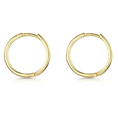 Image of Amberta Gold Plated on Fine 925 Sterling Silver Pair of Round Hinged Hoops Sleeper Earrings Diameter 10 20 45 65 mm (20mm)