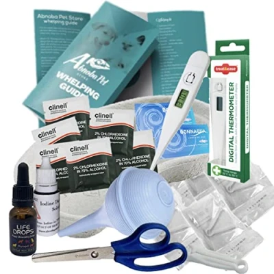 Image of Alpha Dog Whelping Kit Puppy Sterile Aspirator, Life Drops, guide, pet birthing set,