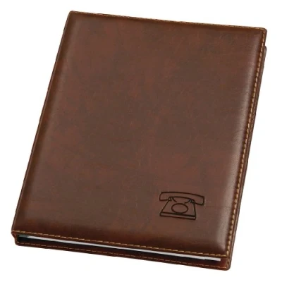 Image of Ring Bound Telephone Book in Brown