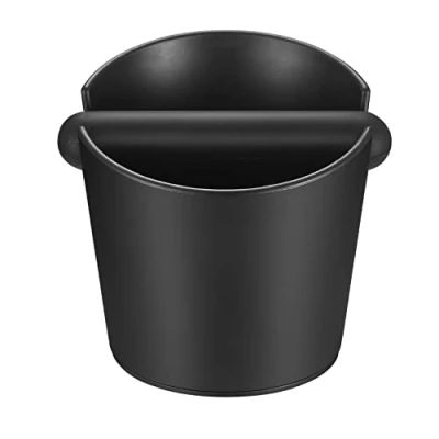 Image of Coffee Knock Box, Grounds Container, Espresso Bin Non Slip, Barista Machine Accessories, with Removable Metal Bar
