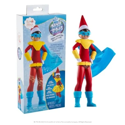 Image of the Elf on Shelf MagiFreez Polar Power Hero Clothes Set Help Your Scout Find Their Inner Super to Activate Magical Standing includes Magic Pants Accessories Prop
