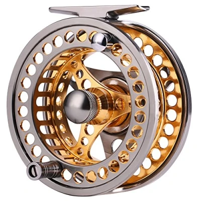 Image of Sougayilang Fly Fishing Reel Large Arbor 2+1 BB with CNC machined Aluminum Alloy Body and Spool in Sizes 7/8