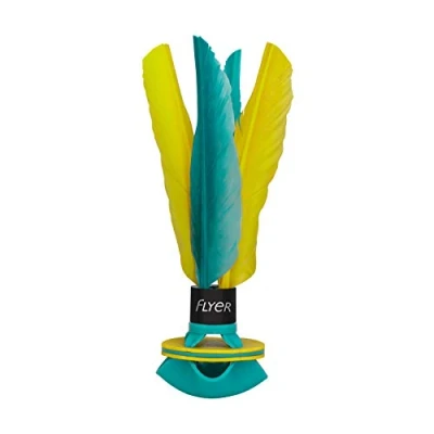 Image of Waboba Flyer Soft Rubber Shuttlecock, Mint Green/Yellow, Small