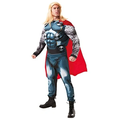 Image of Rubie&#039;s 820006XL000 Thor Deluxe Costume MARVEL AVENGERS Heroes Adult Fancy Dress, Blue, XL