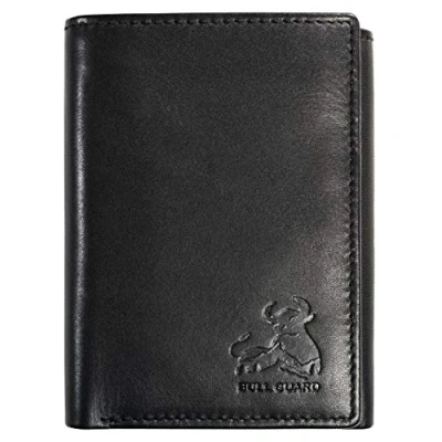 Image of BULL GUARD Genuine Nappa Leather Trifold Wallet for Men RFID and ID Window