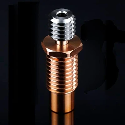 Image of Upgrade All Metal BiMetal Heatbreak Titanium Copper Bi Throat Compatible with 1.75MM Volcano V6 Heater Block Hotend, Titan Aero Extruder Prusa i3 MK3S 3D Printer
