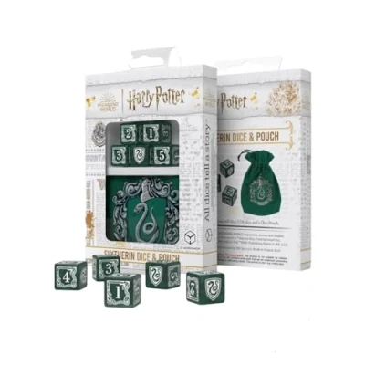 Image of Q Workshop Harry Potter pack dés Slytherin Dice &amp; Pouch Set (5)