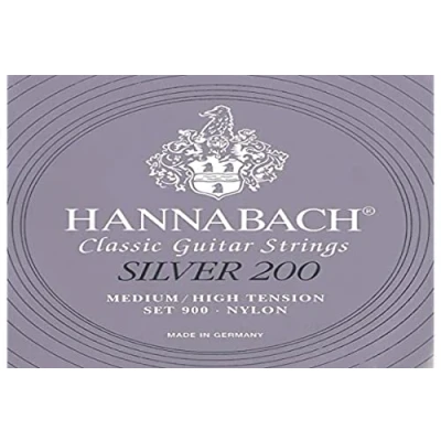 Image of Hannabach Classical Guitar Strings Series 900 Medium High Tension Silver 200 3 String Bass Set 9007MHT