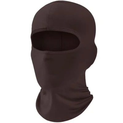 Image of fuinloth Balaclava Ski Face Mask, Motorcycle Cycling Neck Warmer for Helmet, UV Protector Scarf Men/Women Chocolate