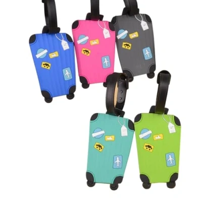 Image of Luggage Tag PVC 5pcs Suitcase Tags Business Travel ID Labels Card Holder Secure Bag