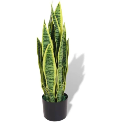 Image of vidaXL 65cm Green Artificial Sansevieria Plant Lifelike Indoor with Pot Low Maintenance Home or Office Decor