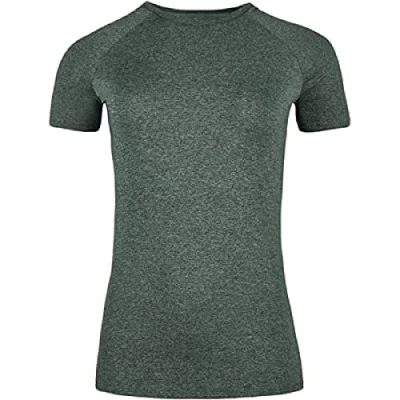 Image of Odlo Women Short Sleeve Running Shirt ESSENTIAL 365, camping green melange, M