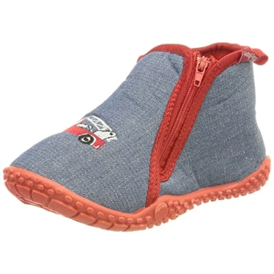 Image of Playshoes GmbH Firebrigade, Unisex Kids’ Low Top Slippers, Blue (jeansblue), 6 Child UK (22/23 EU)