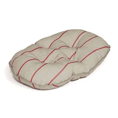 Image of Danish Design Heritage Herringbone Beige and Burgundy Stripes Soft Quilted Dog/Puppy Mattress 30 Inch