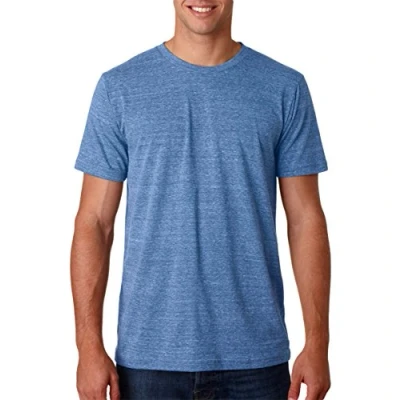 Image of Bella + Canvas Mens Triblend Short Sleeve T Shirt Blue Large