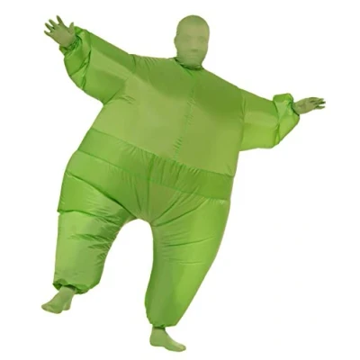 Image of Rubies 887109 Inflatable Suit Adult Sized Costumes, Solid, Green, Default
