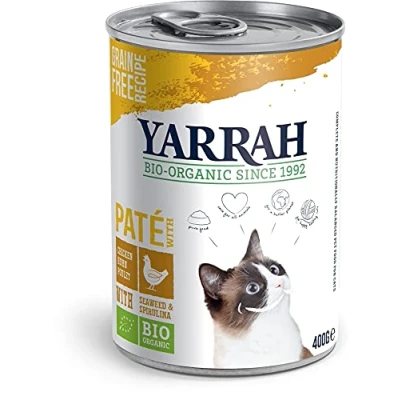 Image of Yarrah Cat Food Spirulina &amp; Seaweed Chicken Pate 6 x 400g