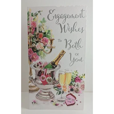 Image of Jonny Javelin Champagne Flowers Engagement Card