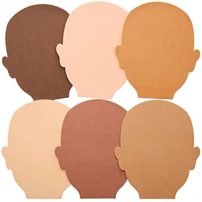 Image of Baker Ross FX245 Skin Tone Foam Head Cut Outs Pack of 30, Arts and Crafts For Kids, Art Supplies Craft Materials