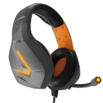 Image of Orzly Gaming Headset (Orange) for PC and Consoles PS5, PS4, XBOX SERIES X S, ONE, Nintendo Switch &amp; Google Stadia Stereo sound with noise cancelling mic Hornet RXH 20 Vesuvius Edition