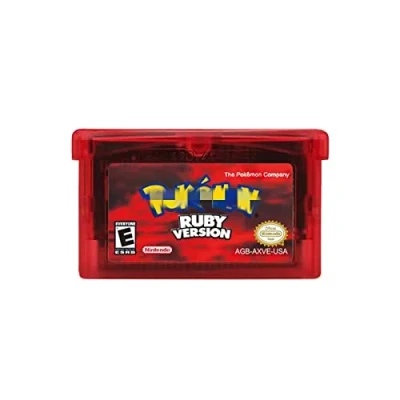 Image of ZEZHE Pokemon Ultra Purple Version Gameboy Advance GBA Multi Colours Classic Game Accessories NDSL GB C GBM SP (Ruby)