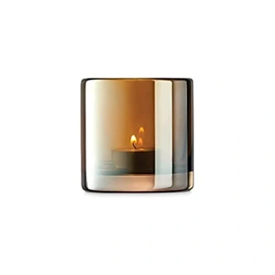 Image of LSA Epoque Tealight Holder H8.5cm Amber/Lustre 1 Unit Mouthblown &amp; Handmade Glass EQ09