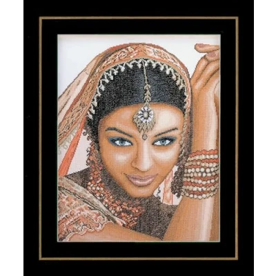 Image of Lanarte Cross Stitch Kit, Cotton, Multicoloured, 39 x 49 0.3 cm