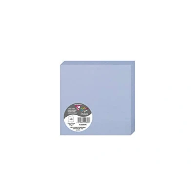 Image of Clairefontaine Ref 22839C Pollen Folded Card (Pack of 25 Sheets) 135 x 135mm Sized, 210gsm Card, Inkjet &amp; Laser Printer Compatible, Acid Free Lavender Blue