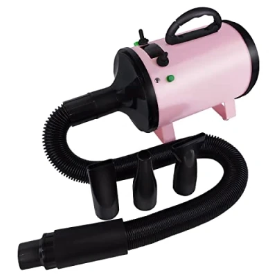 Image of Qimu Dog Blaster,2800W Variable Speed Pet Grooming Hair Dryer Motorbike Blower Portable Car Bike with 2 Gear Temperature Flexible Hose and 3 Nozzles