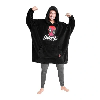 Image of Marvel Oversized Hoodie Blanket for Men and Teenagers Avengers Black Panther Captain America Iron Man Gifts (Black/Red)