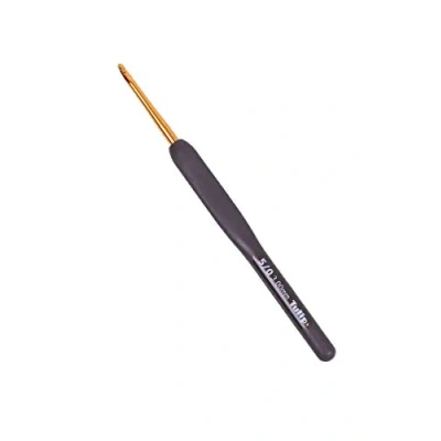 Image of Tulip Crochet Hook, Black, Gold, One Size