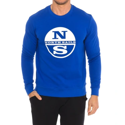 Image of North Sails Mens Long sleeved crew neck sweatshirt 9024130 men Blue Cotton Size Small