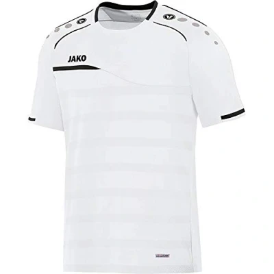 Image of JAKO Prestige 6158 Men&#039;s T Shirt Flame/Stone Grey XXL, mens, Shirt, 6158, white/black, XXX Large