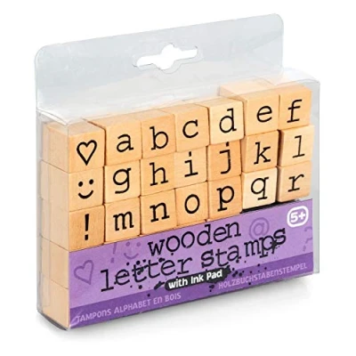 Image of Tobar 23062 Wooden Letter Stamps, Mixed, Medium