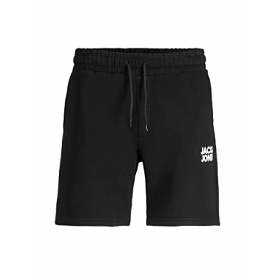 Image of JACK &amp; JONES Men&#039;s JPSTNEWSOFT Sweat Shorts, Black, XXXL